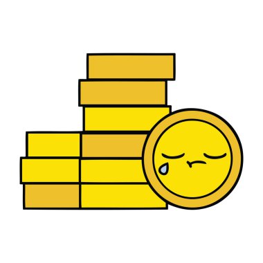 sevimli çizgi bir sikke