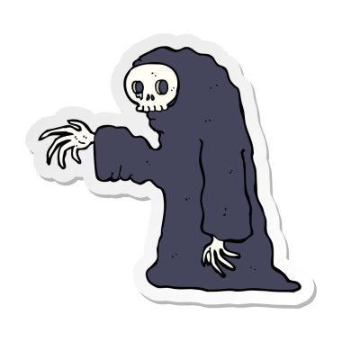 çizgi film spooky halloween kılık etiket