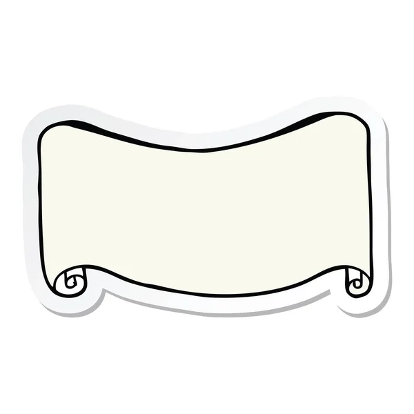 Pegatina de un banner de dibujos animados — Vector de stock