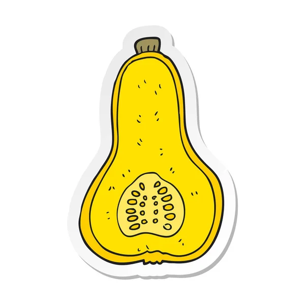 Sticker Van Een Cartoon Butternut Squash — Stockvector