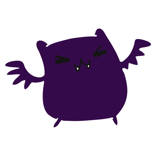Cartone animato di un pipistrello carino kawaii — Vettoriale Stock