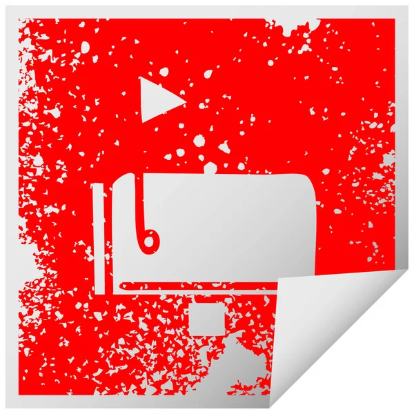 bir posta kutusu sembolü etiket soyma sıkıntılı Meydanı