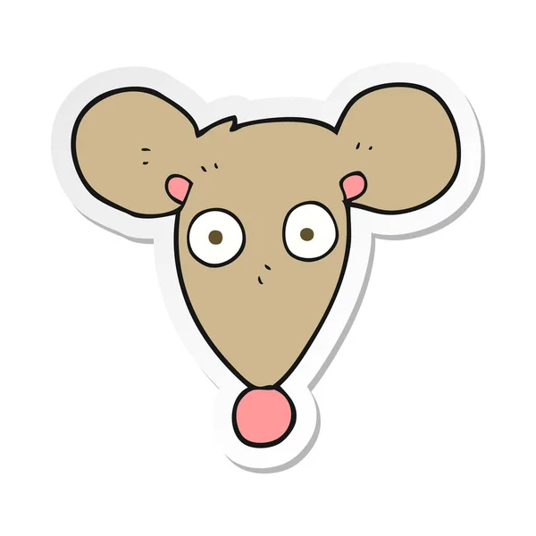 Pegatina de un ratón de dibujos animados — Vector de stock