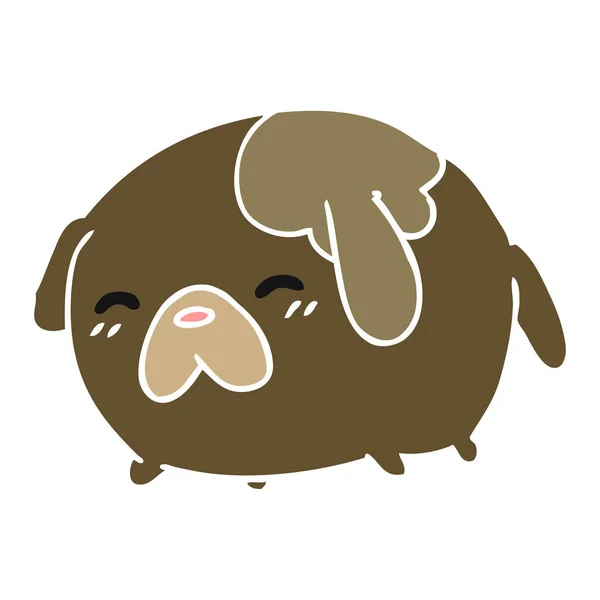 Dibujo Dibujado Mano Alzada Lindo Perro Kawaii — Vector de stock