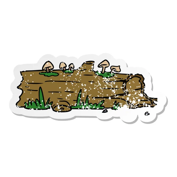 Kreskówka naklejki trudnej sytuacji doodle dziennika drzewa — Wektor stockowy