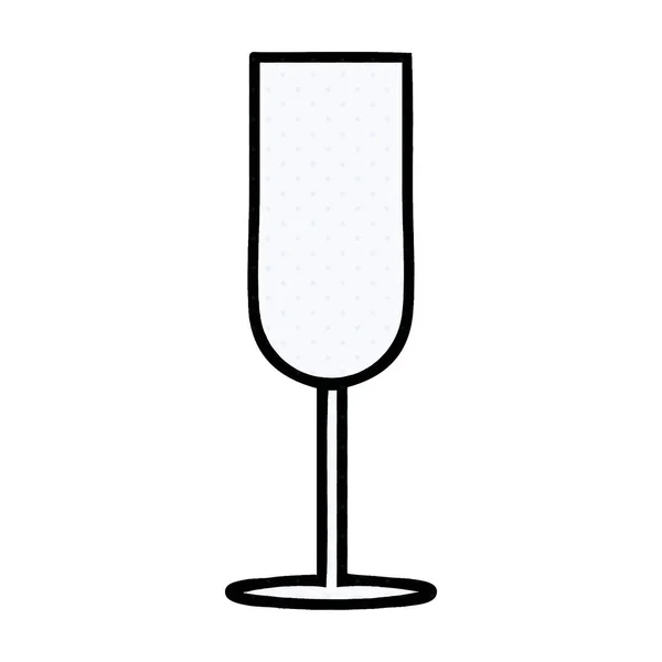 Комікс стиль мультфільм шампанська флейта — стоковий вектор