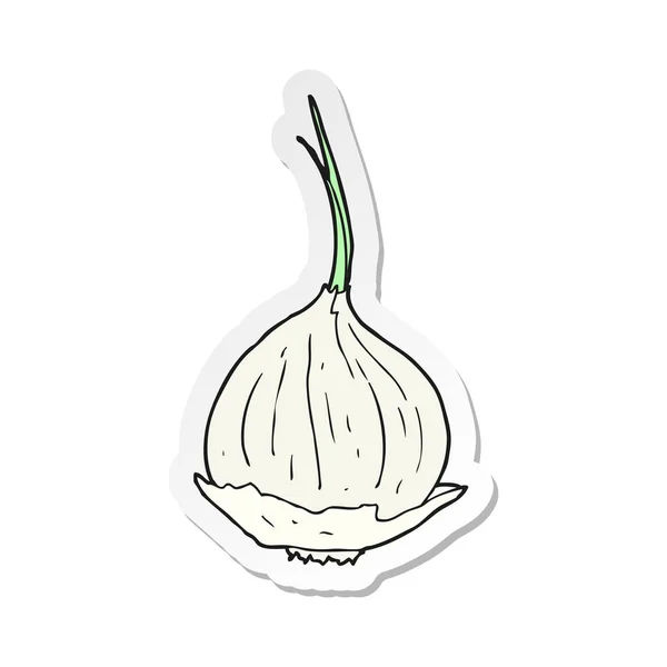 Sticker of a cartoon onion — Stock Vector