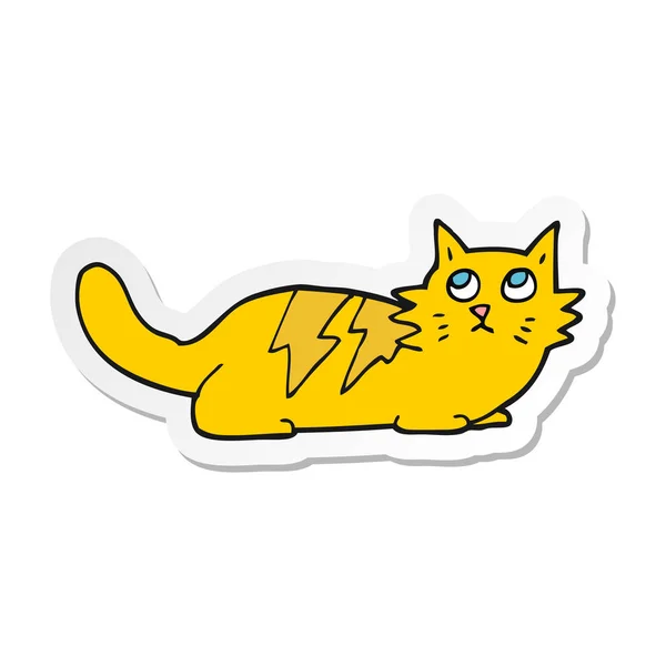 Наклейка мультяшного кота — стоковий вектор