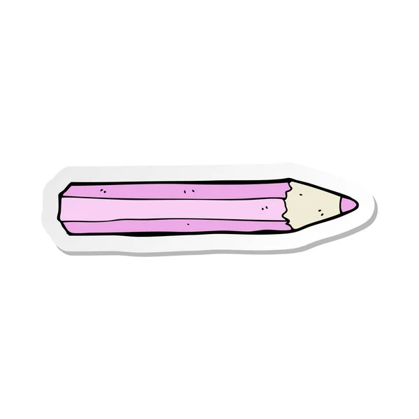 Aufkleber Eines Cartoon Bleistifts — Stockvektor