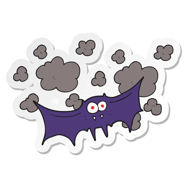Sticker of a cartoon vampire bat — Stock Vector