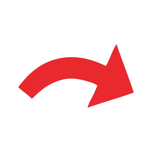 Plat couleur rétro dessin animé flèche directionnelle — Image vectorielle