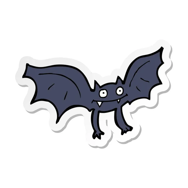 Sticker Van Een Cartoon Vampier Vleermuis — Stockvector
