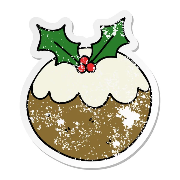 ilginç bir elle çizilmiş sıkıntılı etiket Noel yaptım çizgi film