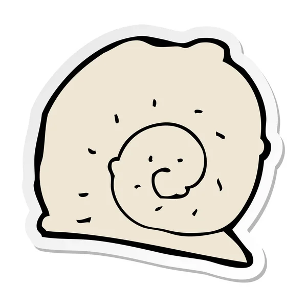 Sticker Cartoon Snail Shell — Stock Vector