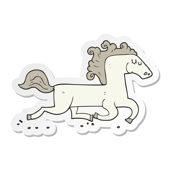 Наклейка мультяшного бігового коня — стоковий вектор