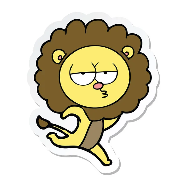 Naklejki Cartoon systemem lion — Wektor stockowy