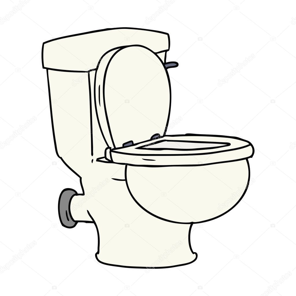 cartoon doodle of a bathroom toilet