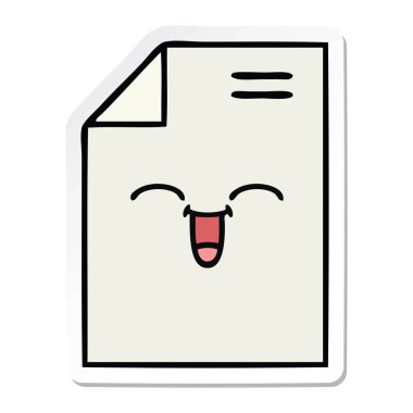 sevimli çizgi parça kağıt etiket 