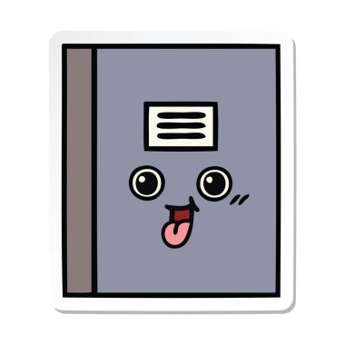 sevimli çizgi Notebook etiket