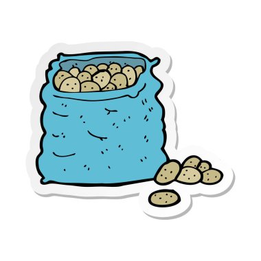 patates çuvalı çizgi film etiketi