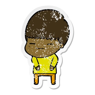 bir çizgi film kendini beğenmiş çocuk sıkıntılı etiket