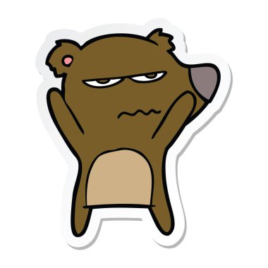 kızgın ayı çizgi film etiketi