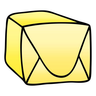 Degrade gölgeli ilginç karikatür kahverengi parsel