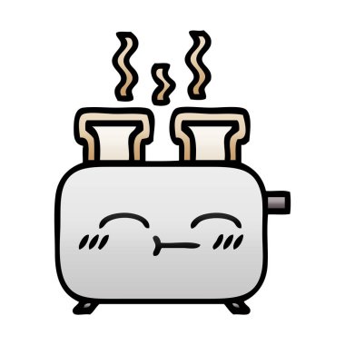 bir tost makinesi degrade gölgeli karikatür