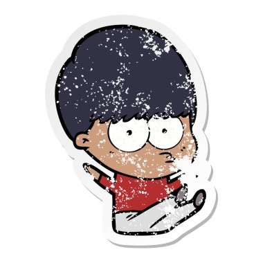 bir gergin çizgi film çocuk sıkıntılı etiket