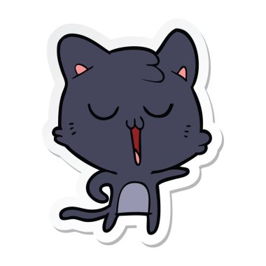 etiket bir karikatür kedi şarkı