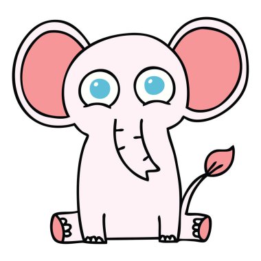 ilginç el çizilen çizgi fil