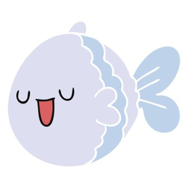 ilginç karikatür balık el çekilmiş