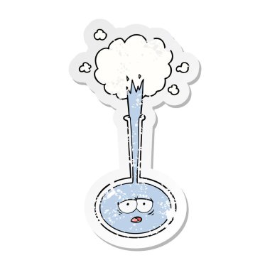 bir karikatür sıkıntılı etiket bilimsel deney yorgun