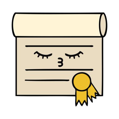 sevimli çizgi sertifika