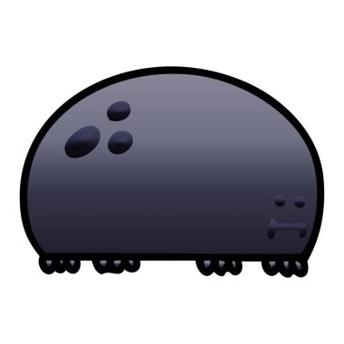 ilginç degrade gölgeli karikatür böceği