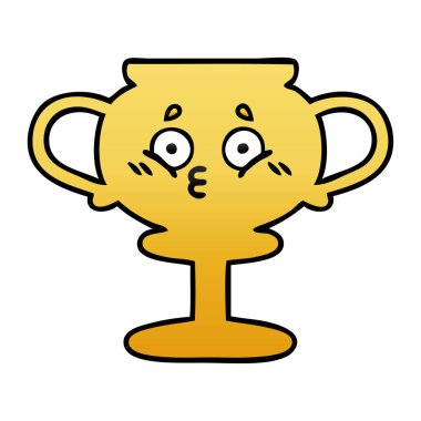 bir kupa degrade gölgeli çizgi film