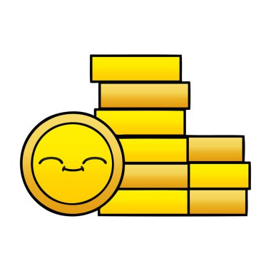 Degrade gölgeli karikatür paralar