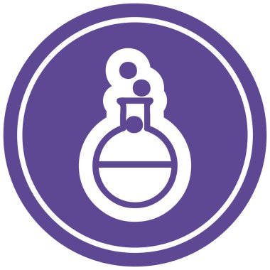 Bilim deneme dairesel simgesi simgesi