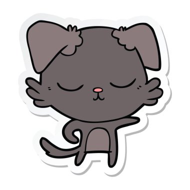 sevimli çizgi köpek etiket