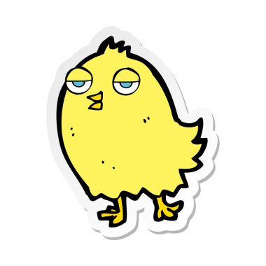 komik karikatür kuş Sticker