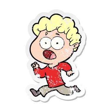 sürpriz nefes nefese bir çizgi film adamın sıkıntılı etiket