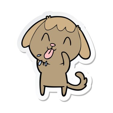 bir kaba köpek çizgi film etiketi