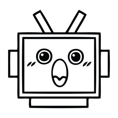 çizgi çizme çizgi film robot baş