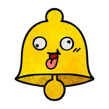 Retro grunge doku karikatür çan