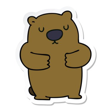 ilginç bir el etiket karikatür kunduz çizilmiş