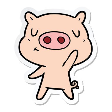 çizgi film içerik domuz bir etiket