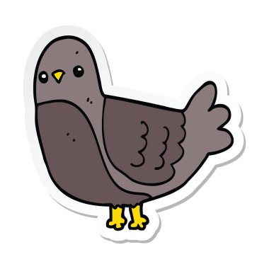 bir karikatür kuş Sticker