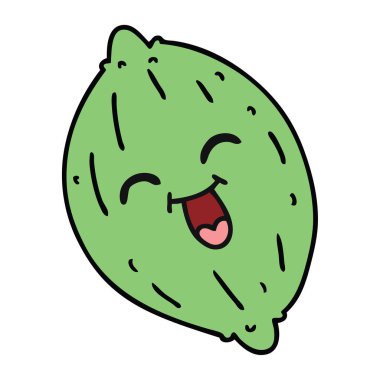 serbest çizilmiş karikatür mutlu limon