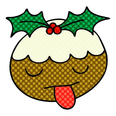 ilginç çizgi roman tarzı çizgi film Noel pudingi