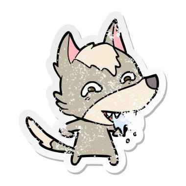 bir çizgi film aç kurt sıkıntılı etiket